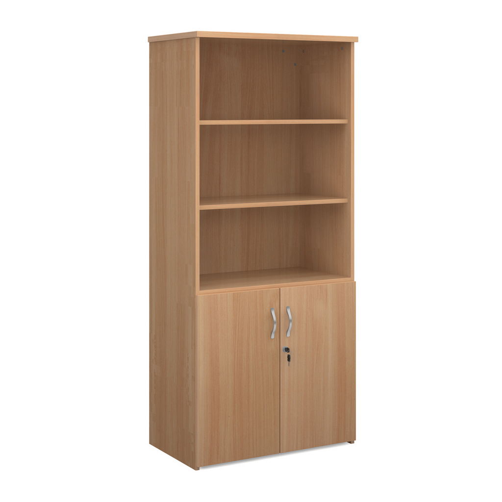 Picture of Universal combination unit with open top 1790mm high with 4 shelves - beech