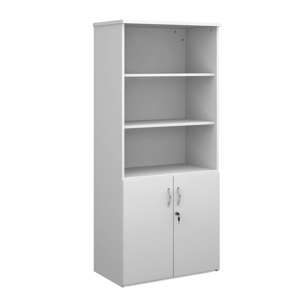 Picture of Universal combination unit with open top 1790mm high with 4 shelves - white