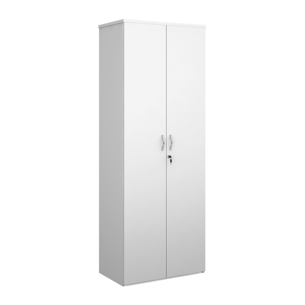 Picture of Duo double door cupboard 2140mm high with 5 shelves - white