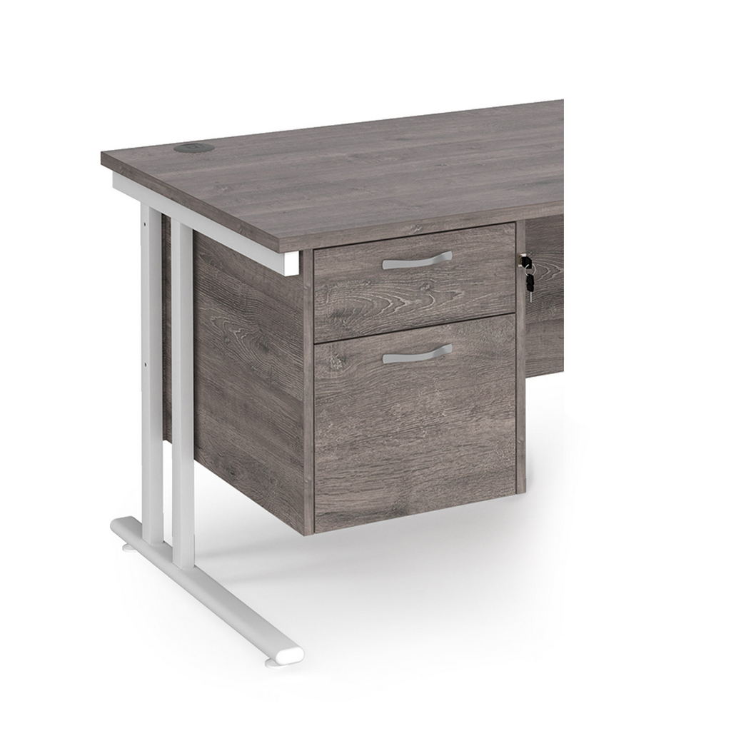 Picture of Maestro 25 2 drawer fixed pedestal - grey oak