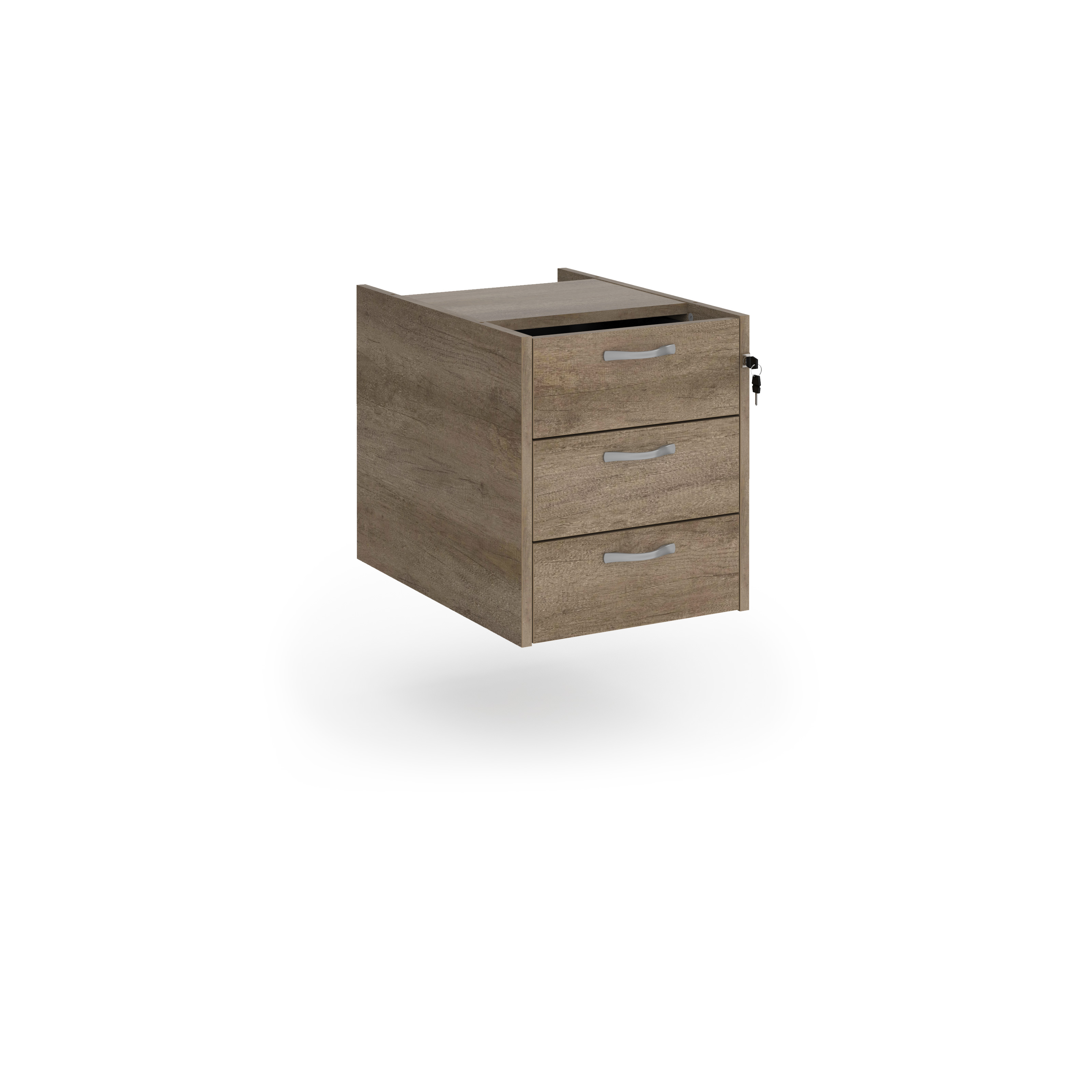 Picture of Maestro 25 3 drawer fixed pedestal - Nebraska Oak