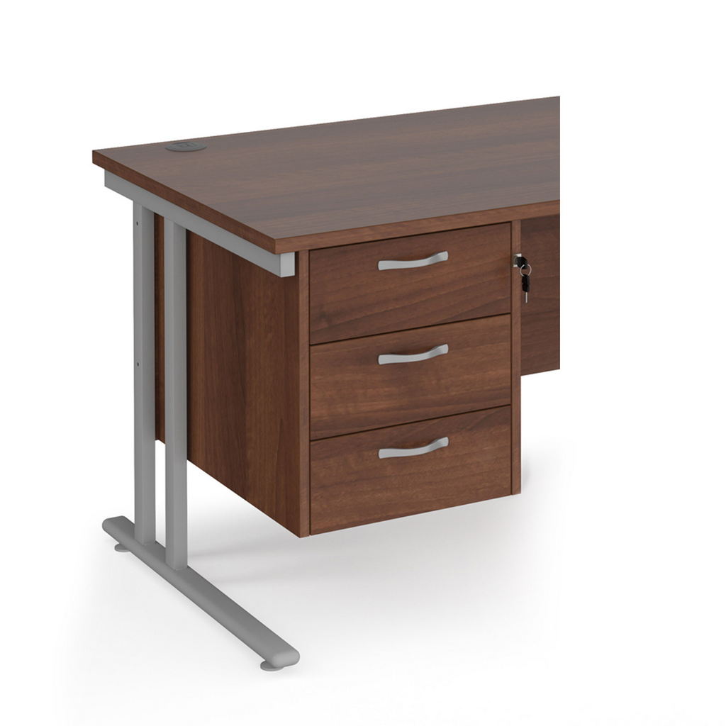 Picture of Maestro 25 3 drawer fixed pedestal - walnut