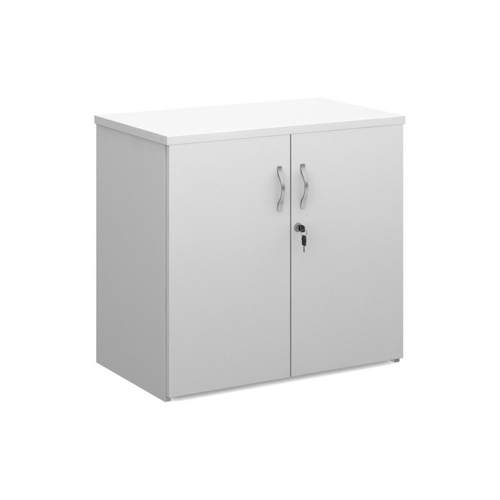 Picture of Universal double door cupboard 740mm high with 1 shelf - white