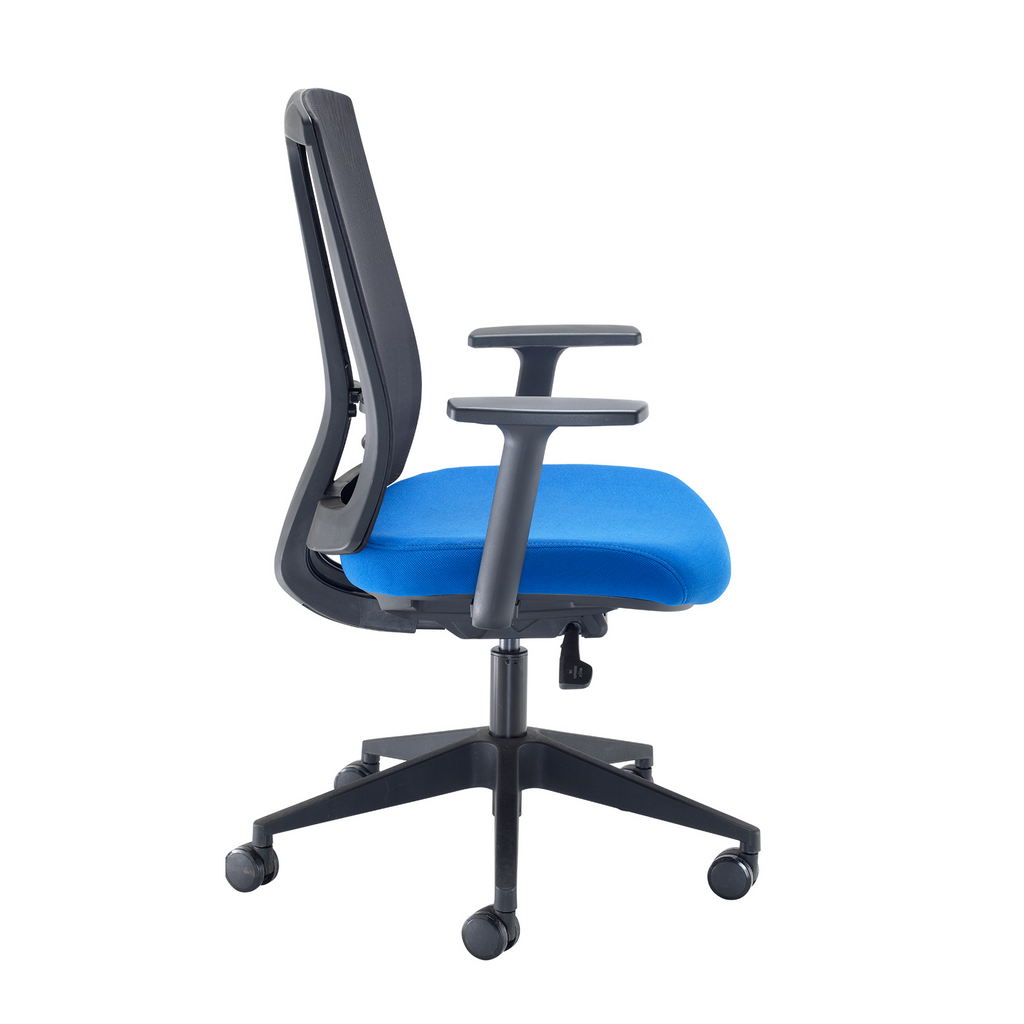 Picture of Ronan mesh back operators chair with fixed arms - blue