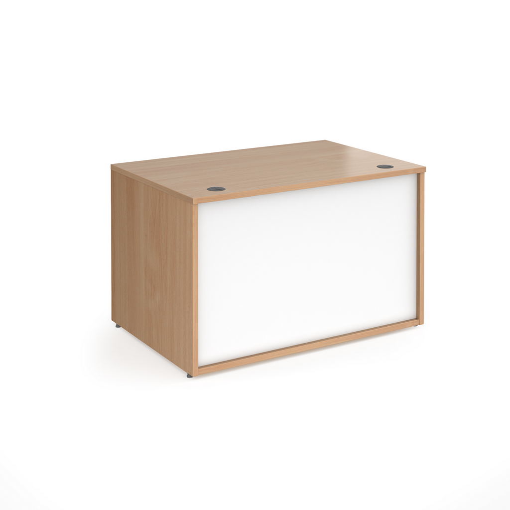 Picture of Denver reception straight base unit 1200mm - beech with white panels