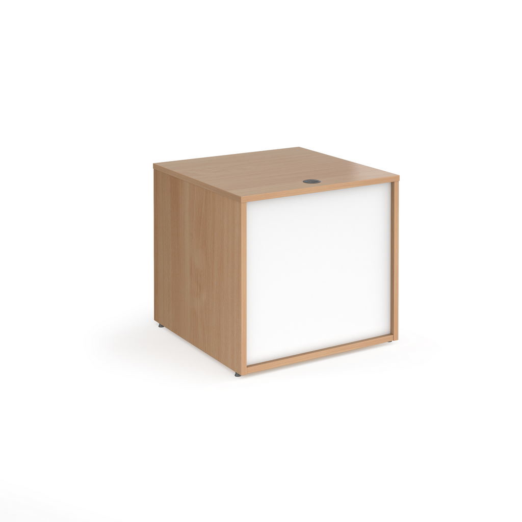 Picture of Denver reception straight base unit 800mm - beech with white panels