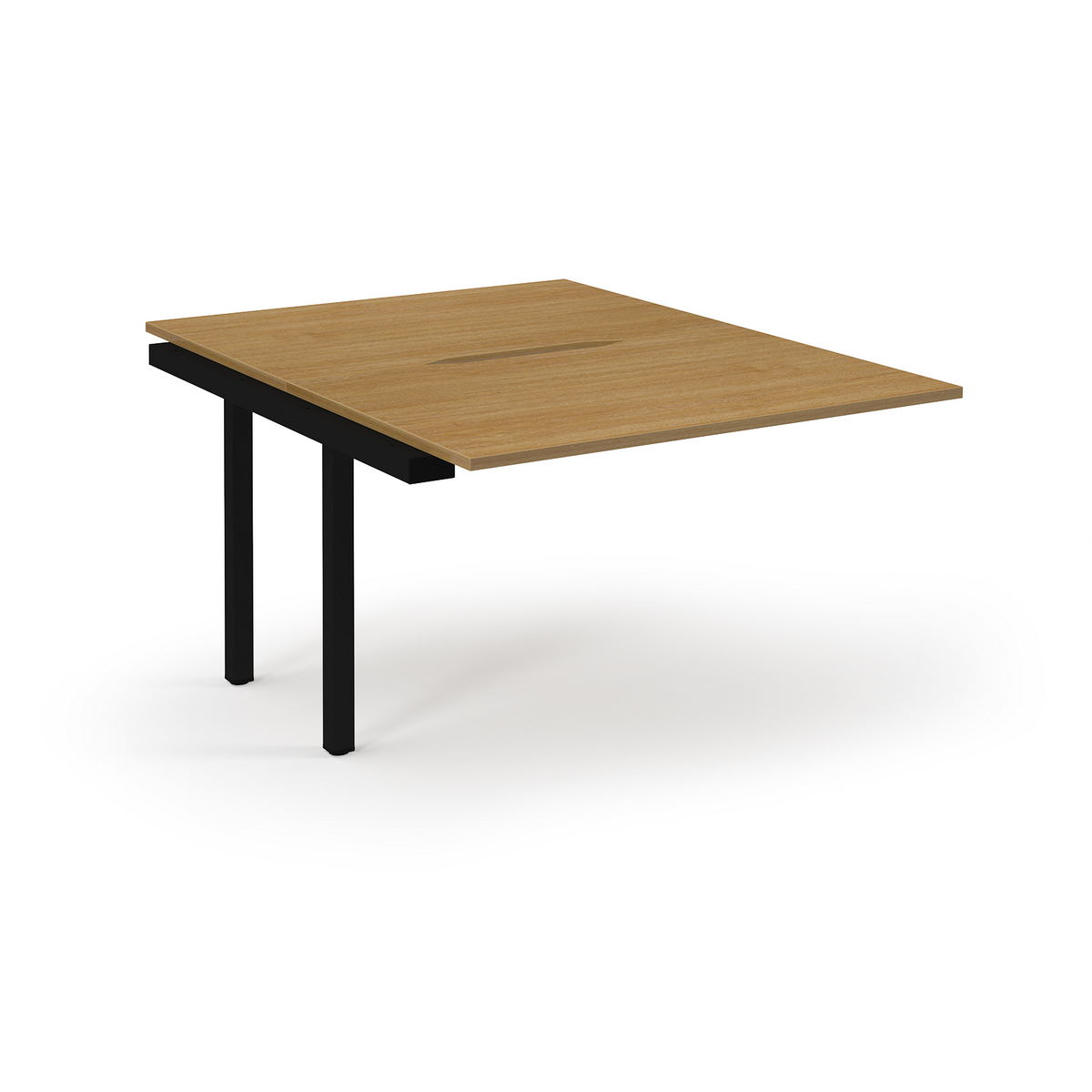 Picture of Connex Scalloped 1200 x 1600 x 725mm Back to Back Add On Bay - Black Frame / Oak Top