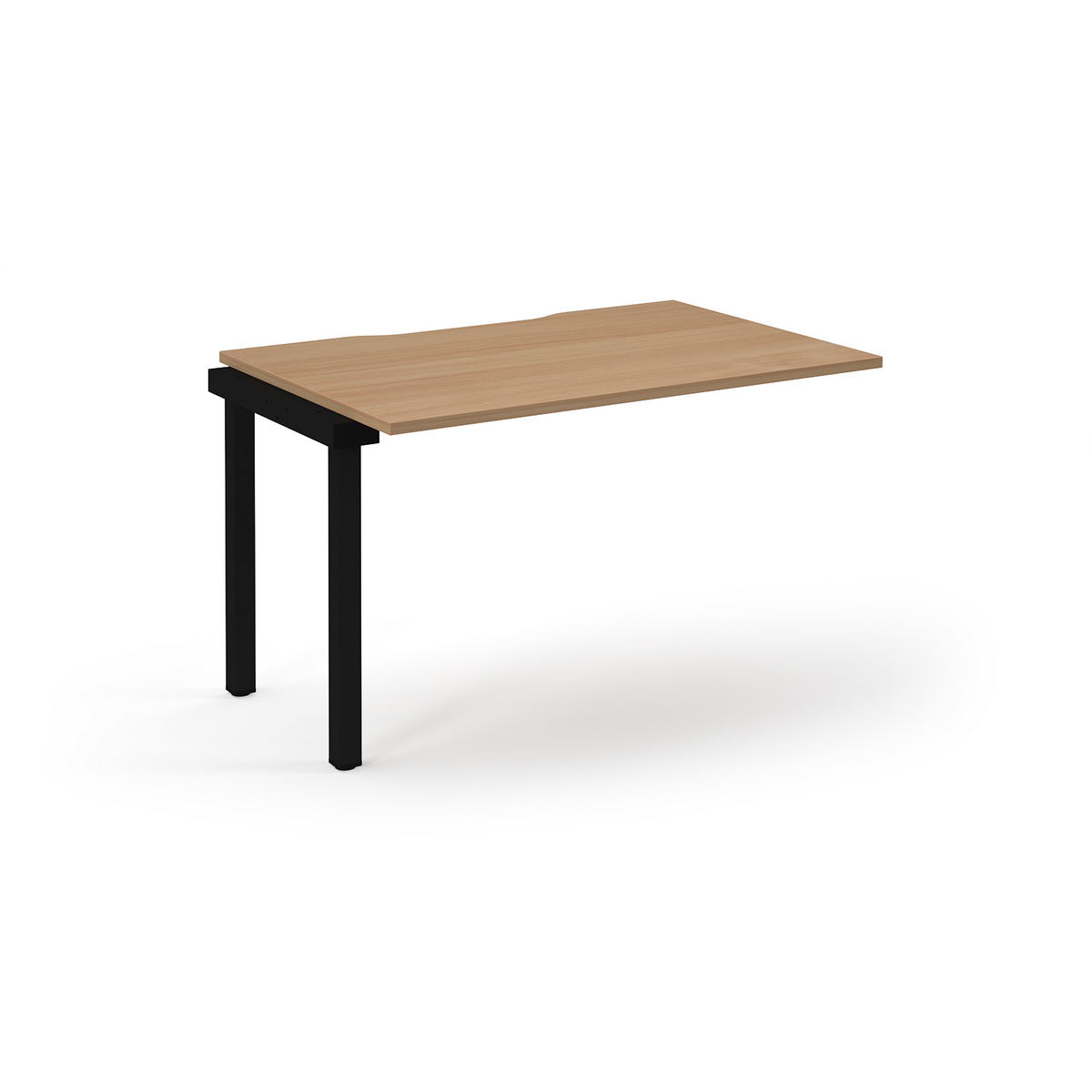 Picture of Connex Scalloped 1200 x 800 x 725mm Single Add On Bay - Black Frame / Beech Top