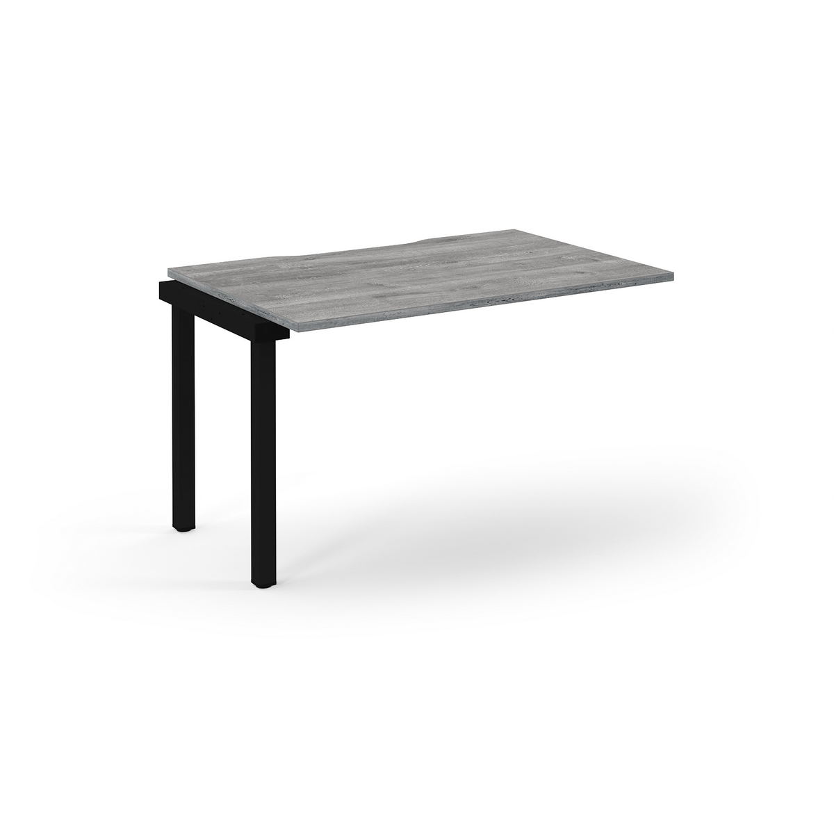 Picture of Connex Scalloped 1200 x 800 x 725mm Single Add On Bay - Black Frame / Grey Oak Top