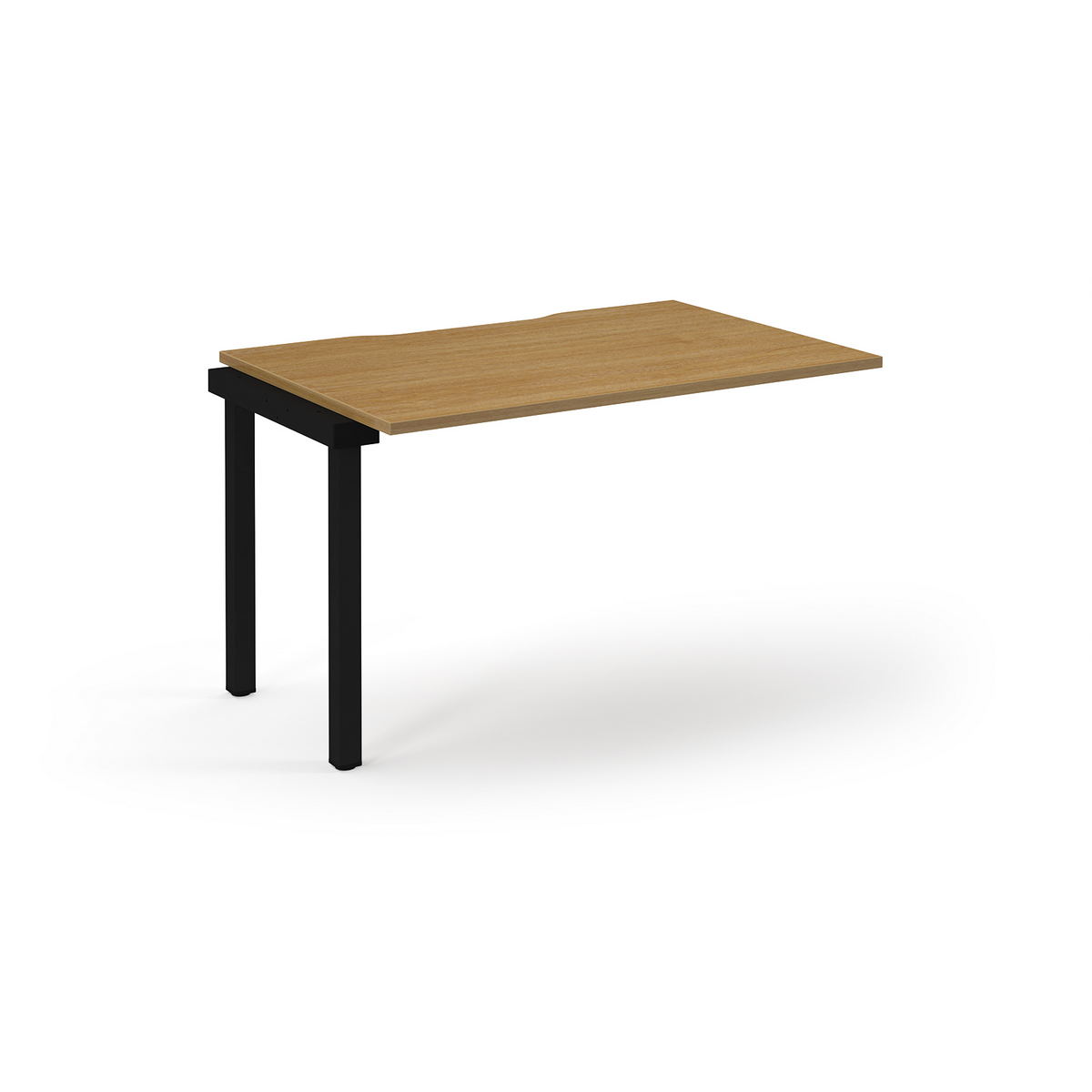 Picture of Connex Scalloped 1200 x 800 x 725mm Single Add On Bay - Black Frame / Oak Top