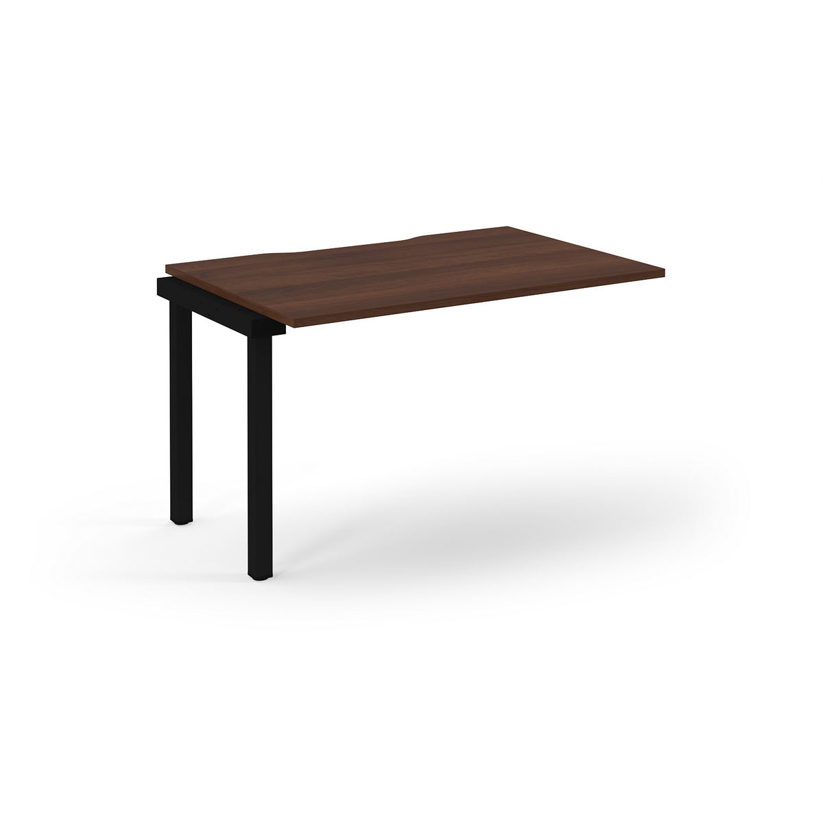 Picture of Connex Scalloped 1200 x 800 x 725mm Single Add On Bay - Black Frame / Walnut Top