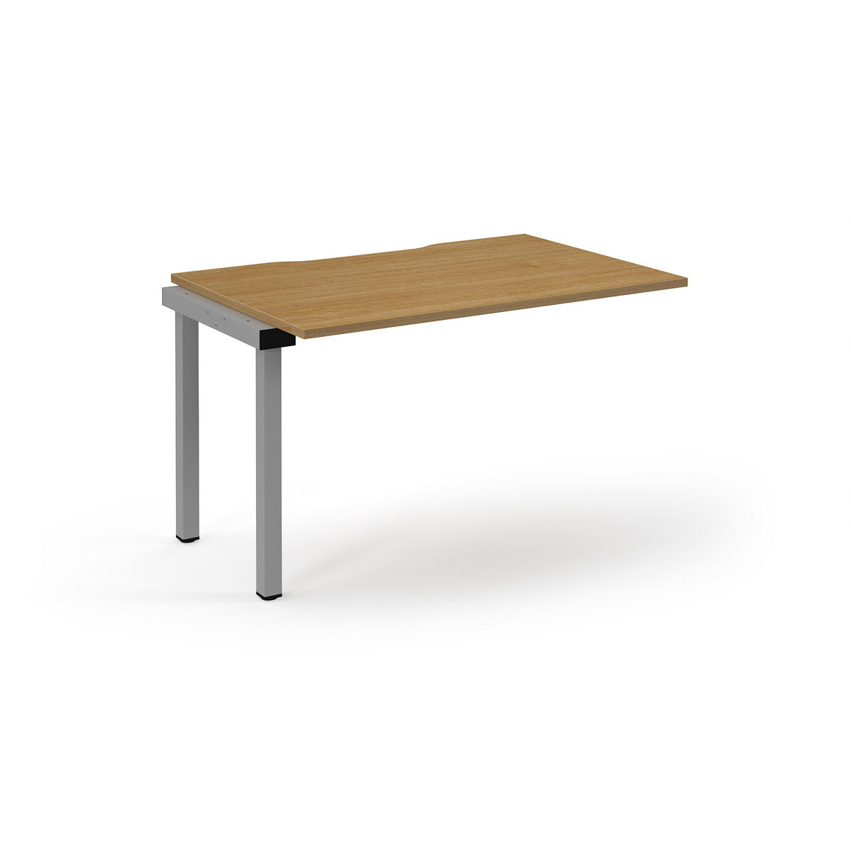 Picture of Connex Scalloped 1200 x 800 x 725mm Single Add On Bay - Silver Frame / Oak Top