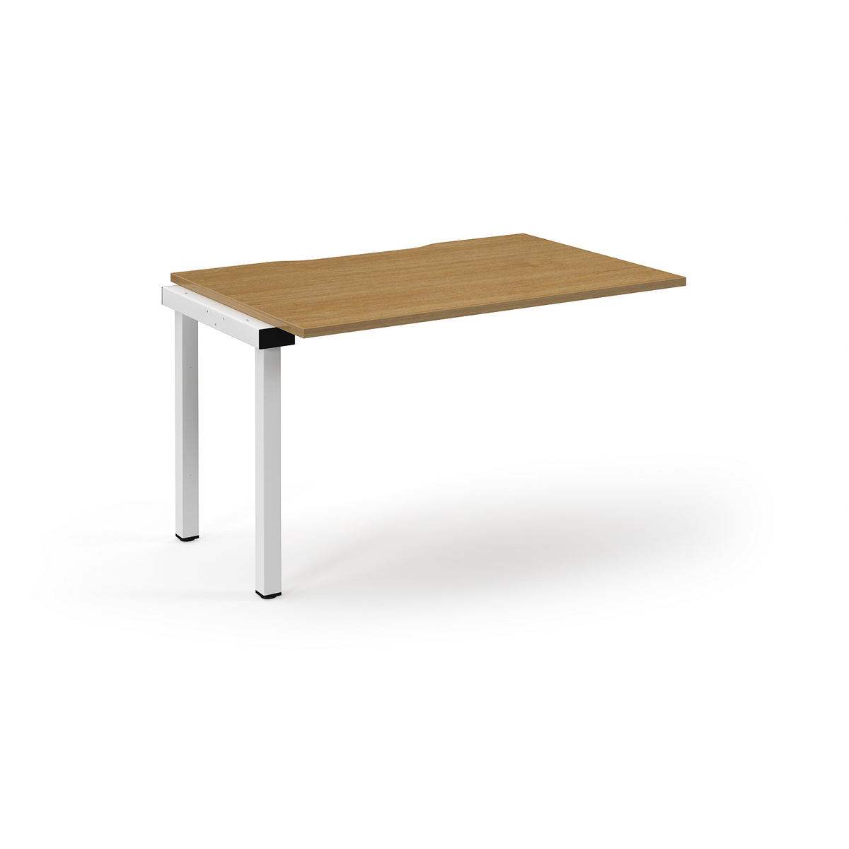 Picture of Connex Scalloped 1200 x 800 x 725mm Single Add On Bay - White Frame / Oak Top