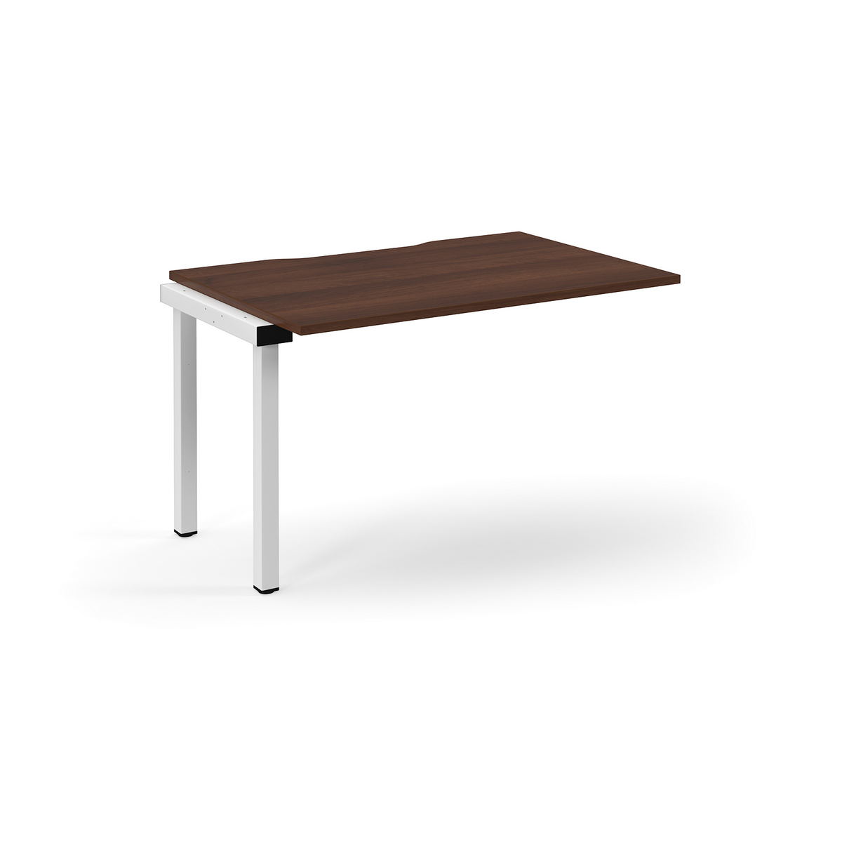 Picture of Connex Scalloped 1200 x 800 x 725mm Single Add On Bay - White Frame / Walnut Top