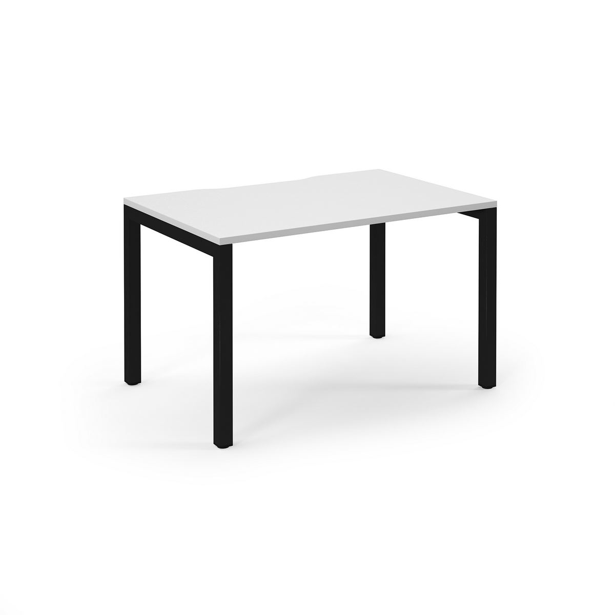 Picture of Connex Scalloped 1200 x 800 x 725mm Single Desk - Black Frame / White Top