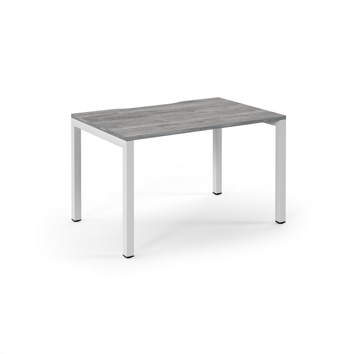 Picture of Connex Scalloped 1200 x 800 x 725mm Single Desk - White Frame / Grey Oak Top