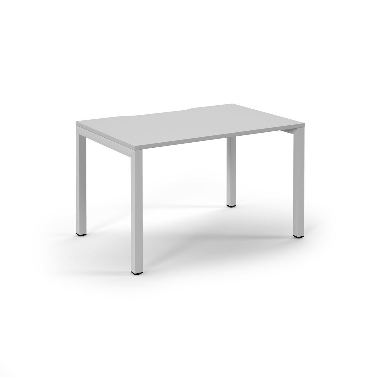 Picture of Connex Scalloped 1200 x 800 x 725mm Single Desk - White Frame / White Top