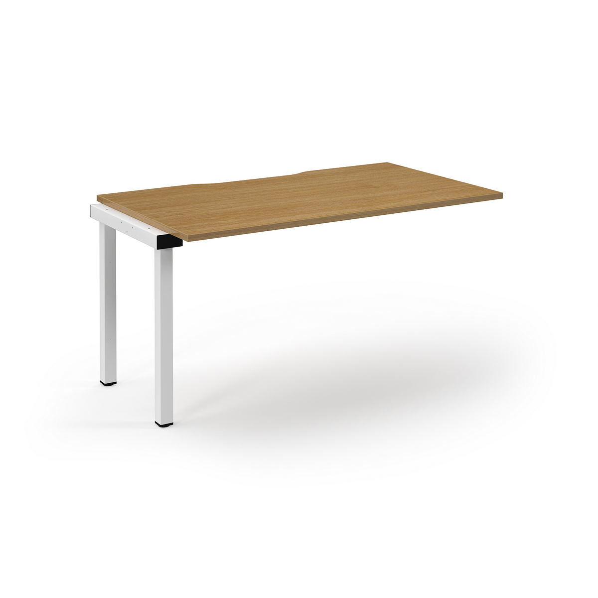 Picture of Connex Scalloped 1400 x 800 x 725mm Single Add On Bay - White Frame / Oak Top