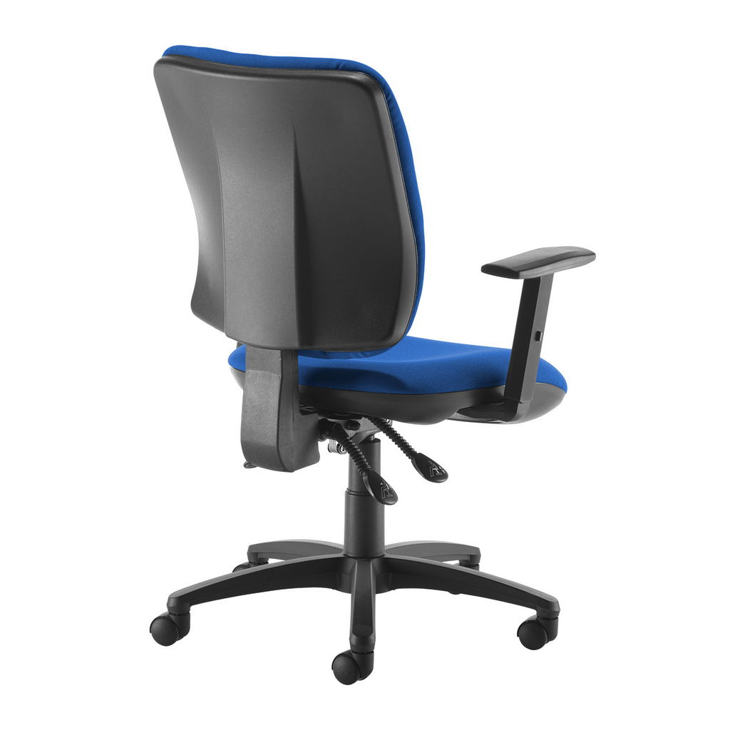 Picture of Senza High fabric back operator chair with adjustable arms - blue