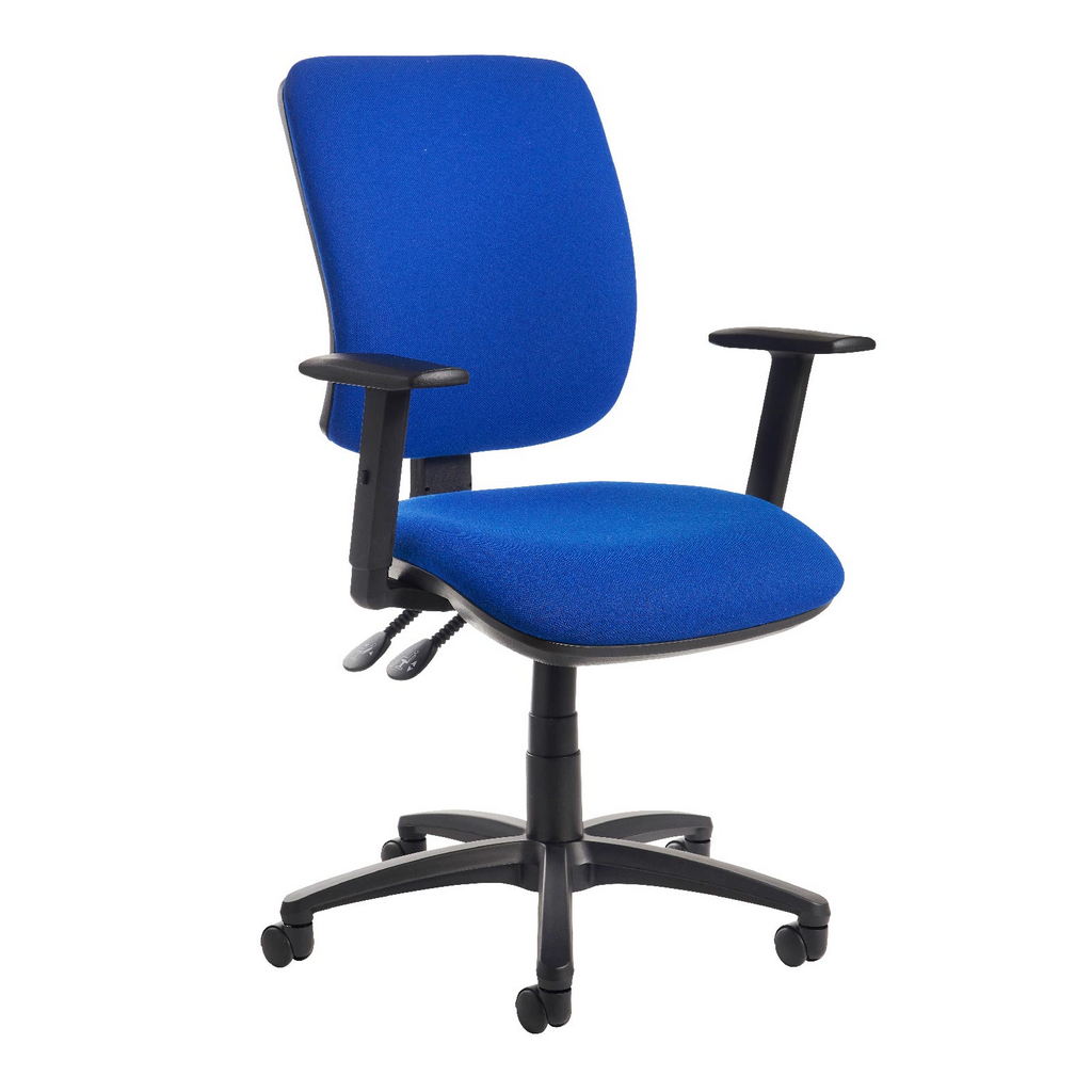 Picture of Senza high back operator chair with adjustable arms - blue