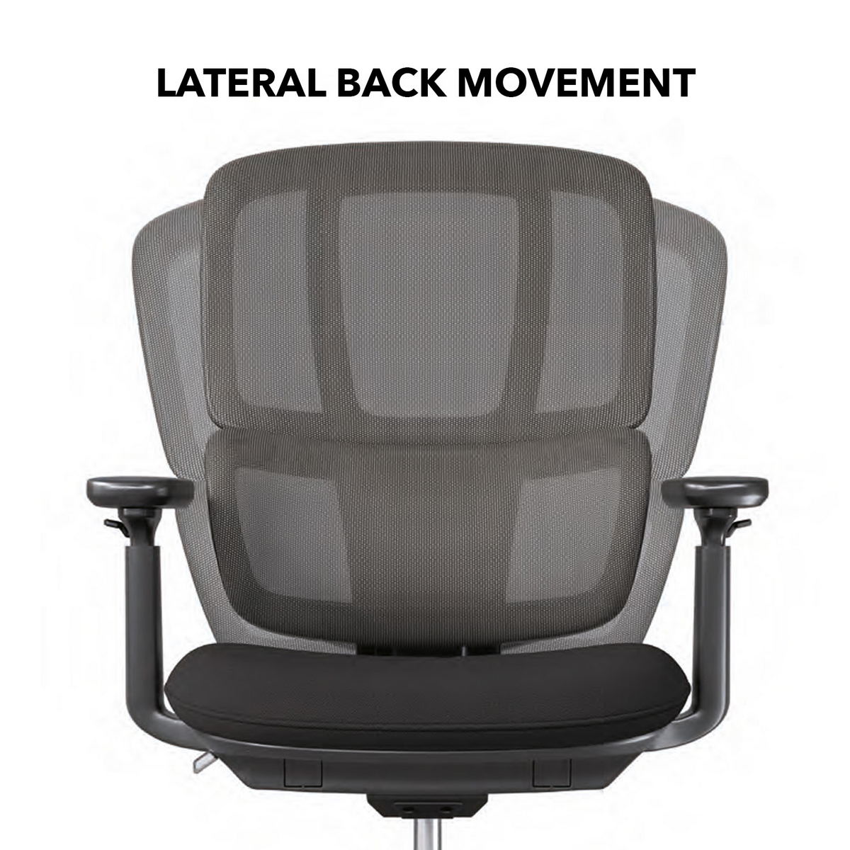 Picture of Shelby black mesh back operator chair with black fabric seat