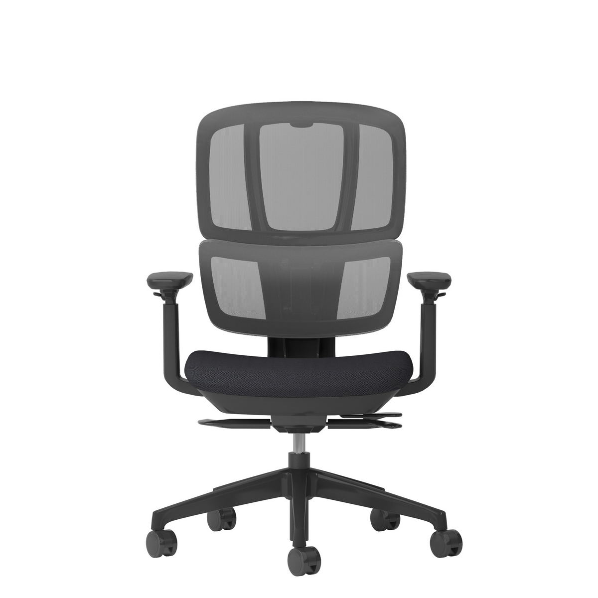 Picture of Shelby black mesh back operator chair with black fabric seat