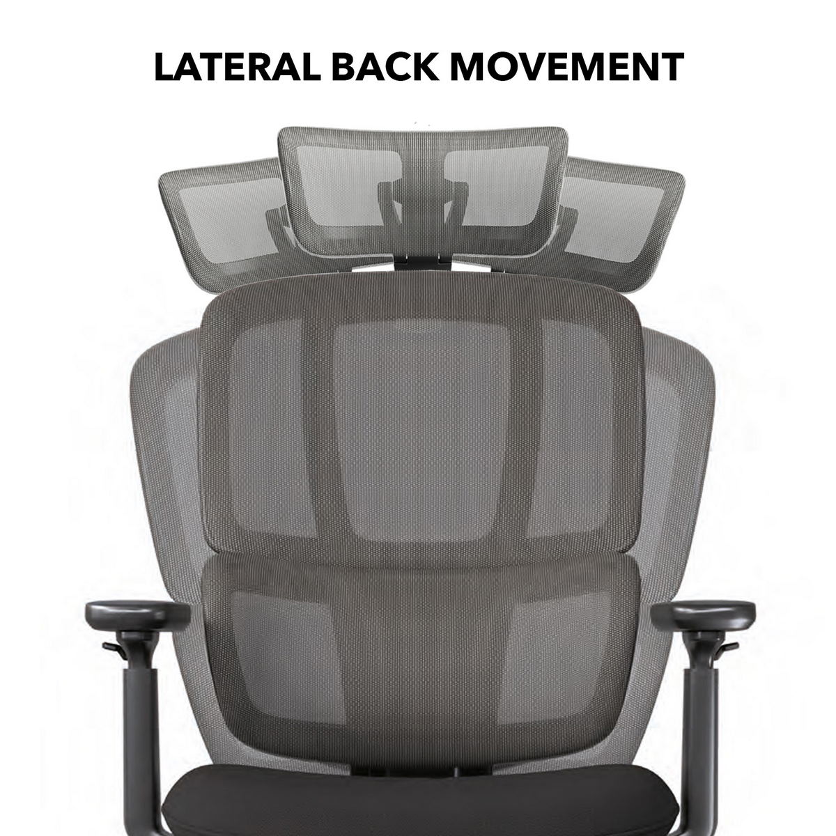 Picture of Shelby black mesh back operator chair with headrest and black fabric seat