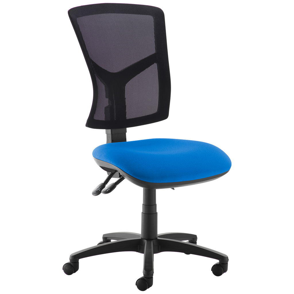 Picture of Senza high mesh back operator chair with no arms - blue