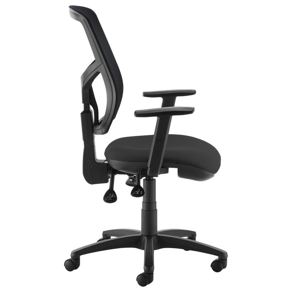 Picture of Senza high mesh back operator chair with adjustable arms - black