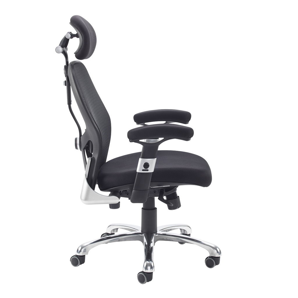Picture of Sandro mesh back executive chair with black air mesh seat and head rest