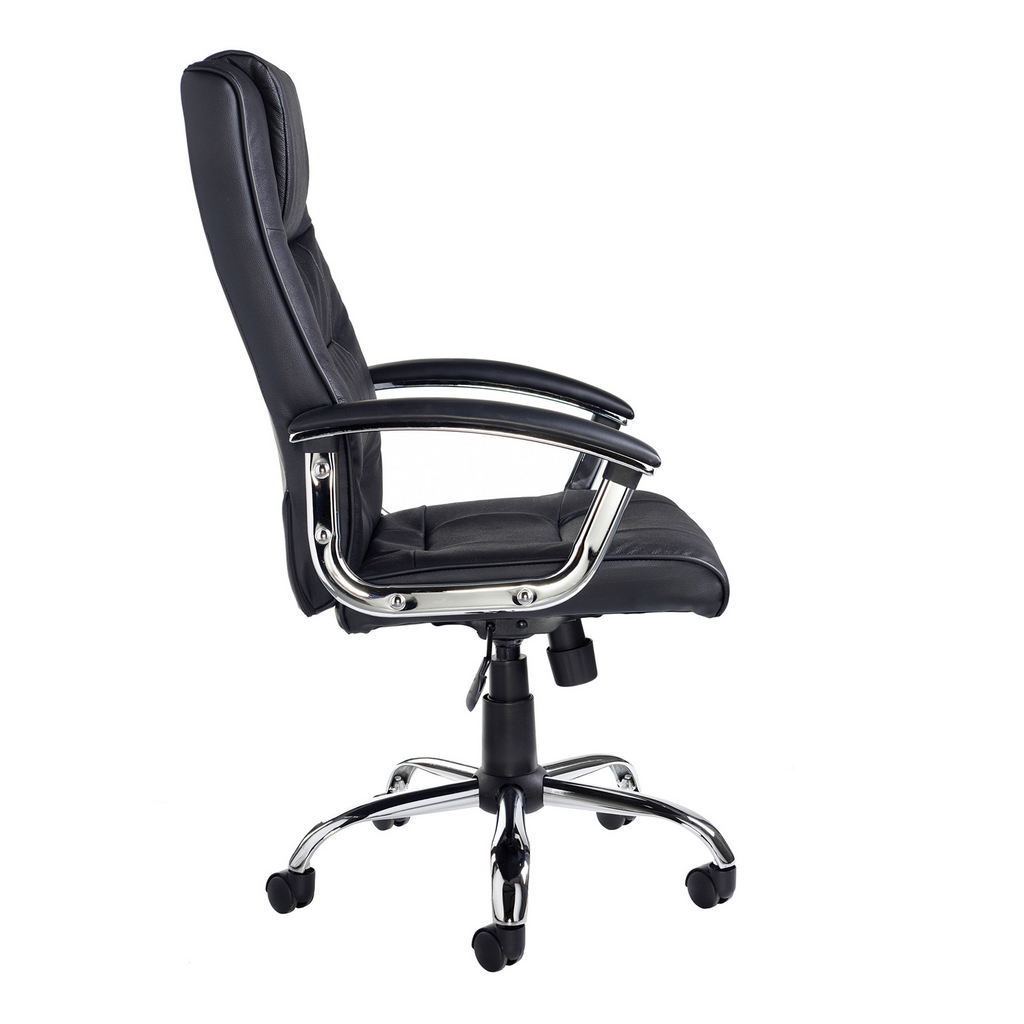 Picture of Somerset high back managers chair - black leather faced
