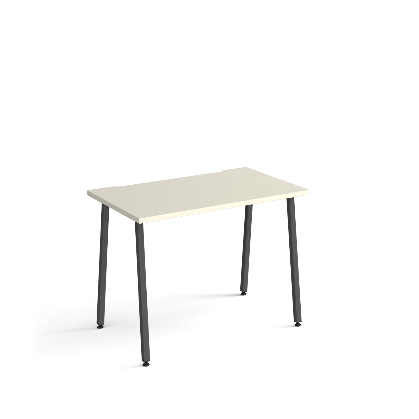 Picture of Sparta straight desk 1000mm x 600mm with A-frame legs - charcoal frame, White Top