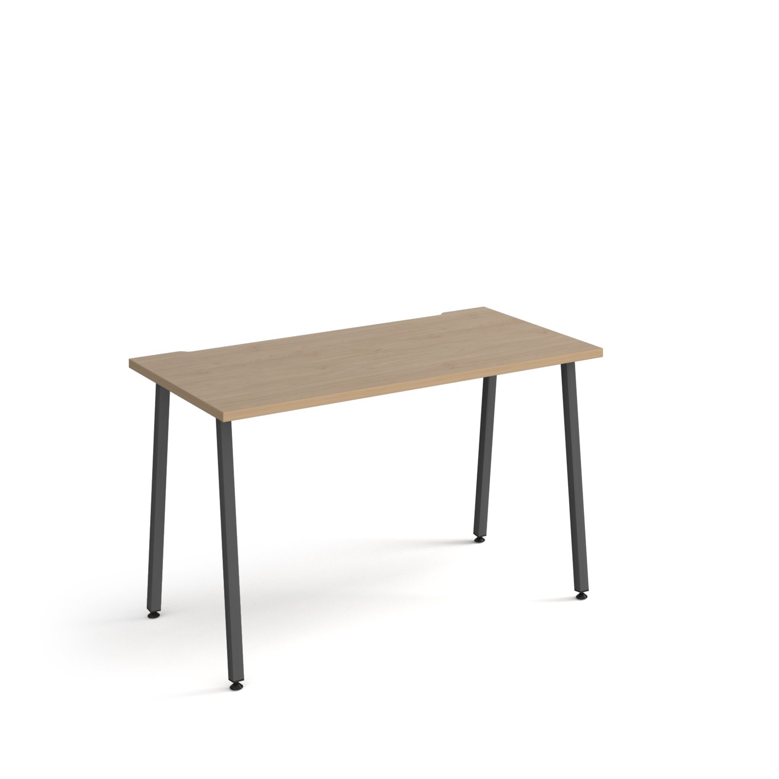 Picture of Sparta straight desk 1200mm x 600mm with A-frame legs - charcoal frame, Oak Top