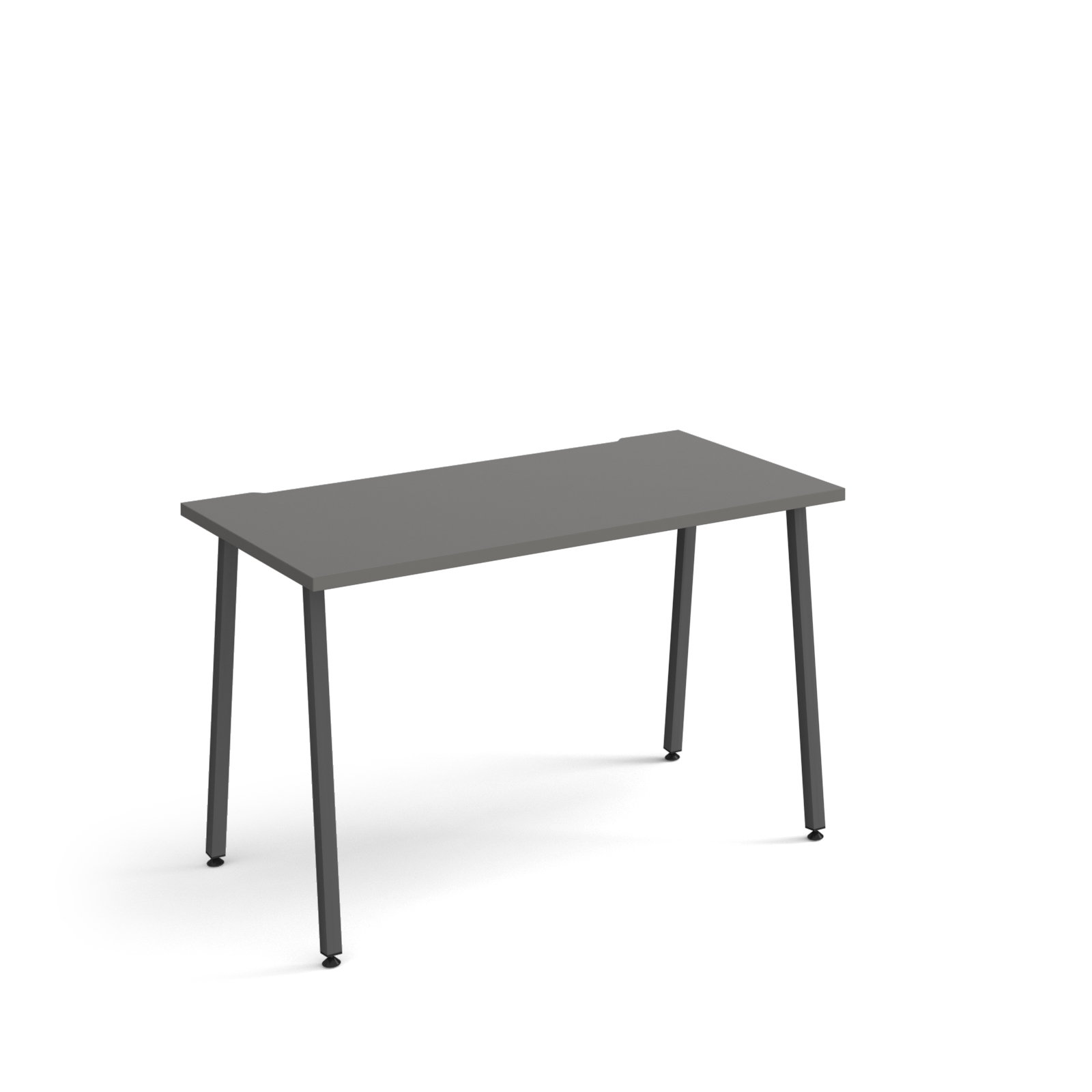 Picture of Sparta straight desk 1200mm x 600mm with A-frame legs - charcoal frame, grey top
