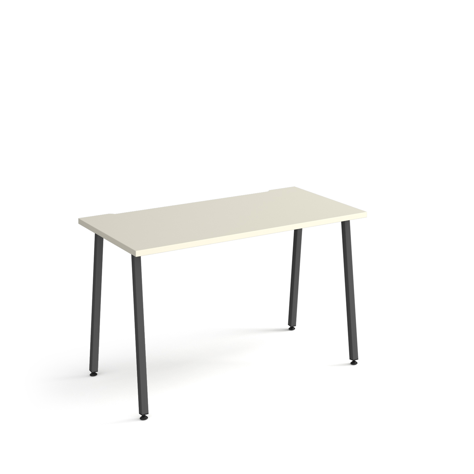 Picture of Sparta straight desk 1200mm x 600mm with A-frame legs - charcoal frame, White Top