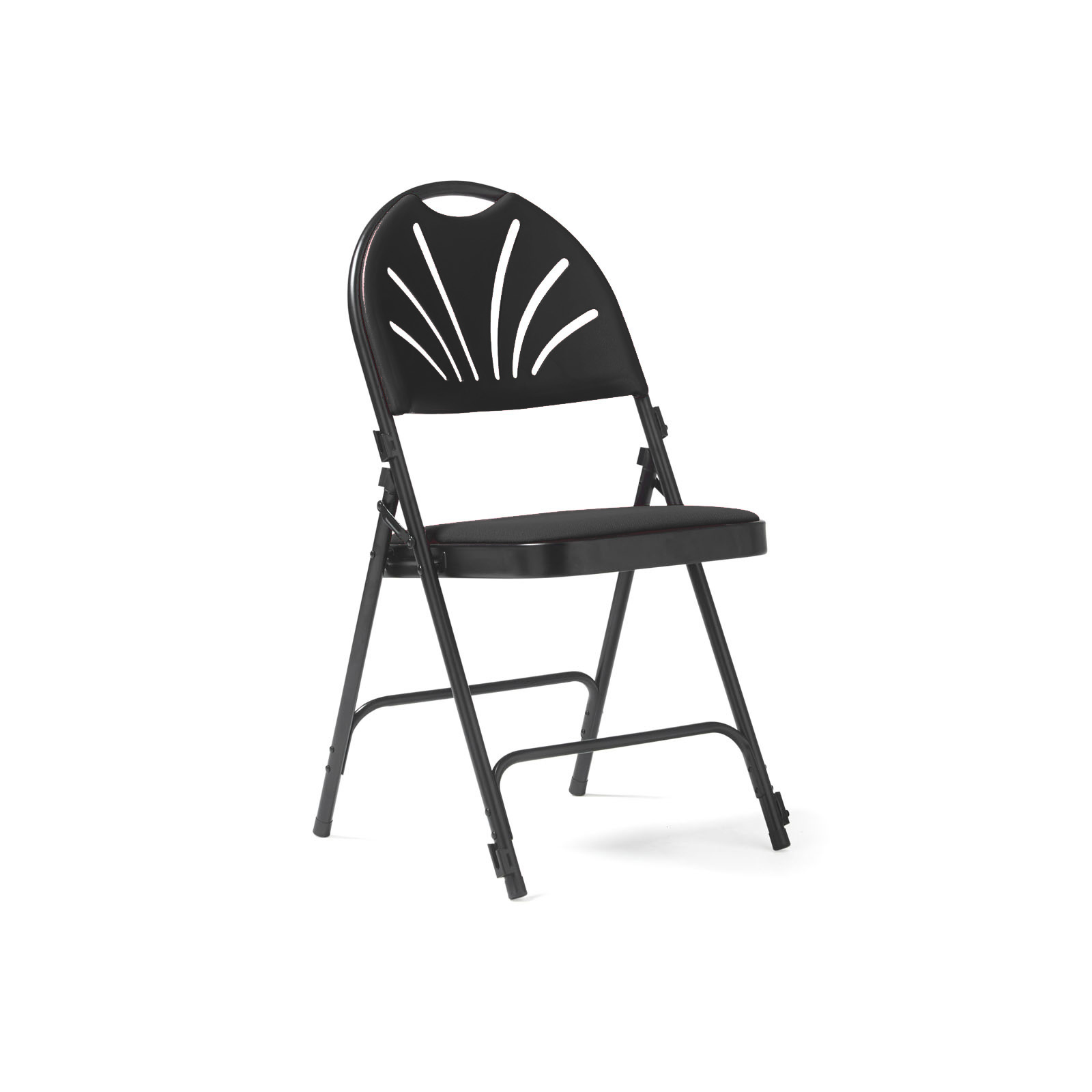 Picture of Spira steel folding chair with charcoal fabric seat and matching back - 4 Units per box