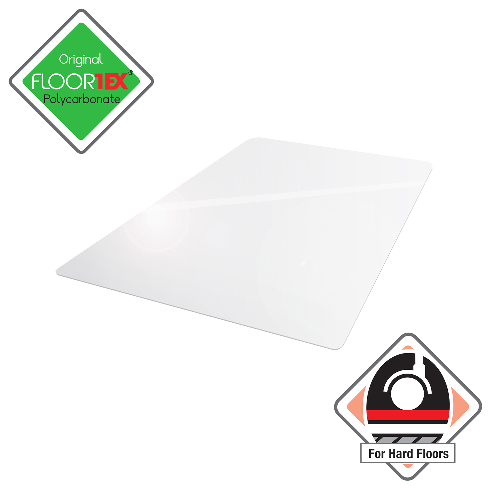 Picture of Stucco polycarbonate hard floor clear chair mat 1200 x 900mm