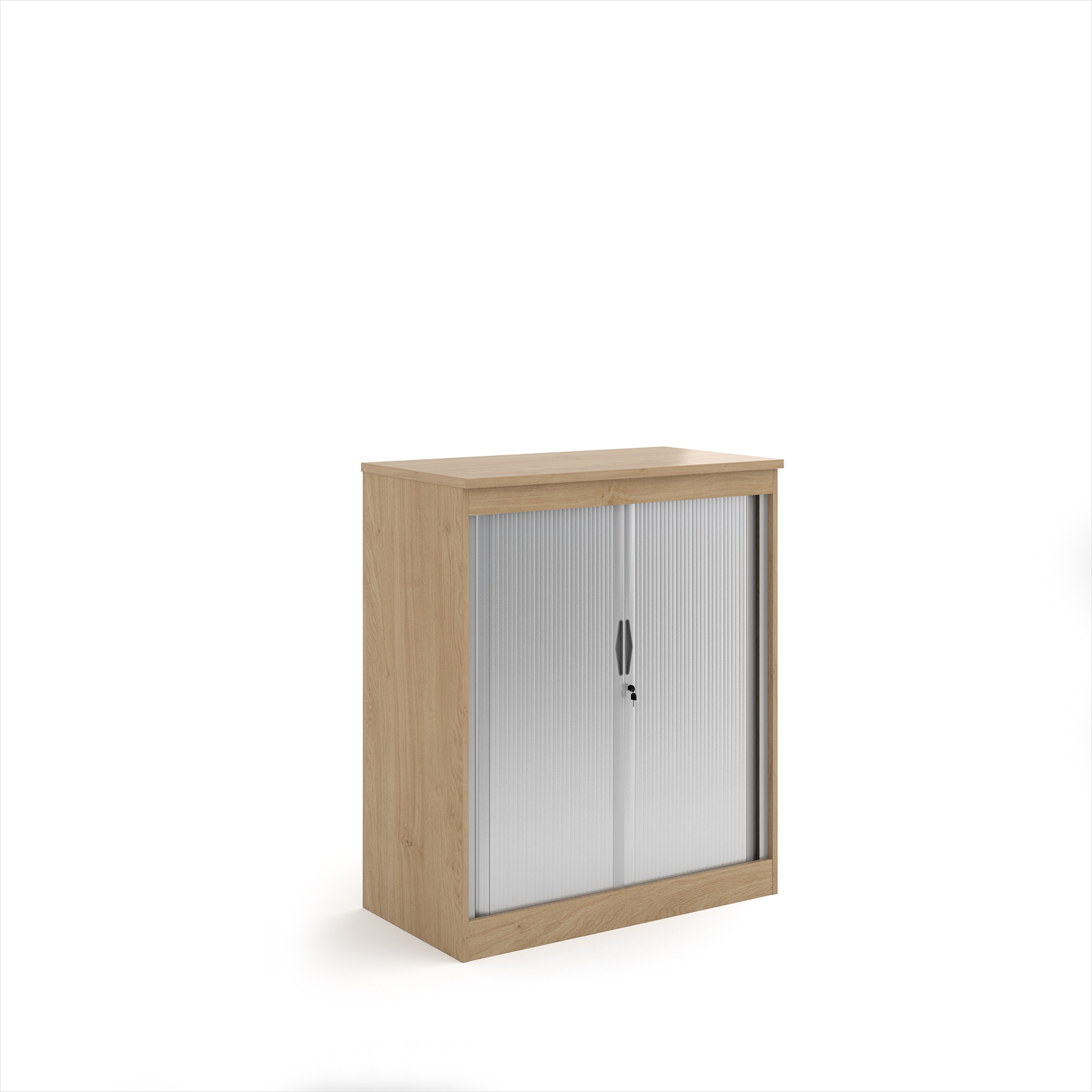 Picture of Systems horizontal tambour door cupboard 1200mm high - Kendal Oak