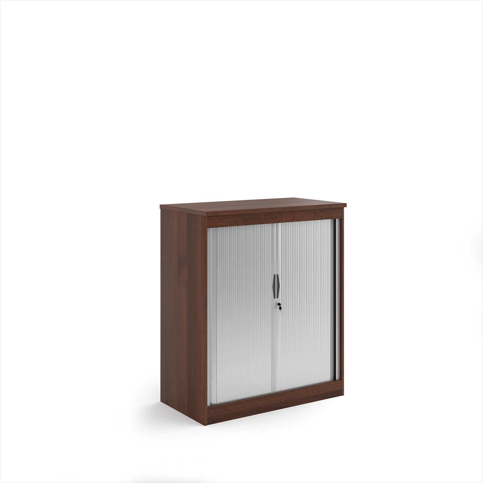 Picture of Systems horizontal tambour door cupboard 1200mm high - Walnut