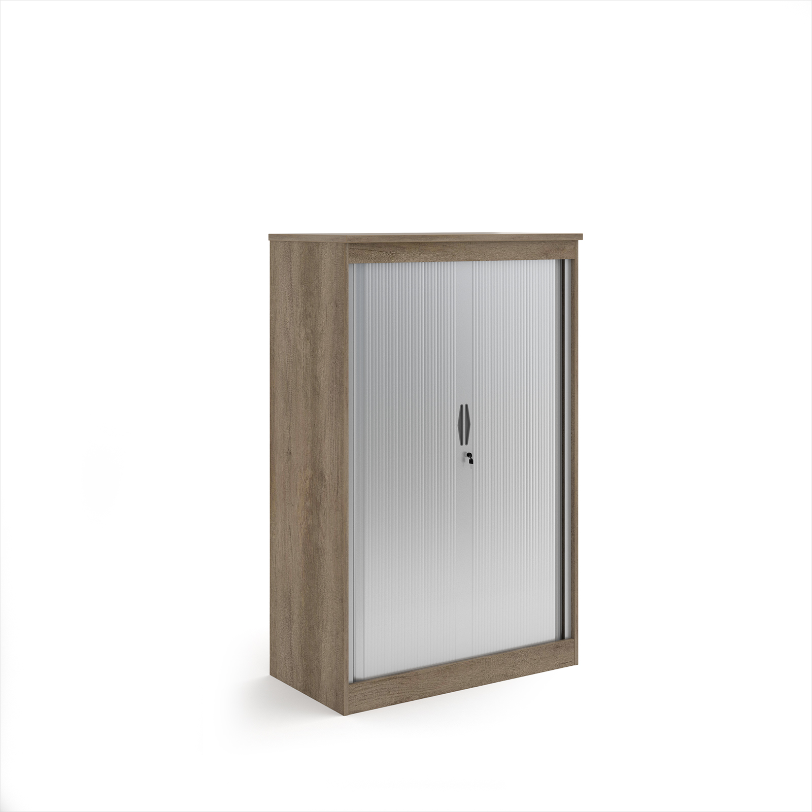 Picture of Systems horizontal tambour door cupboard 1600mm high - Nebraska Oak