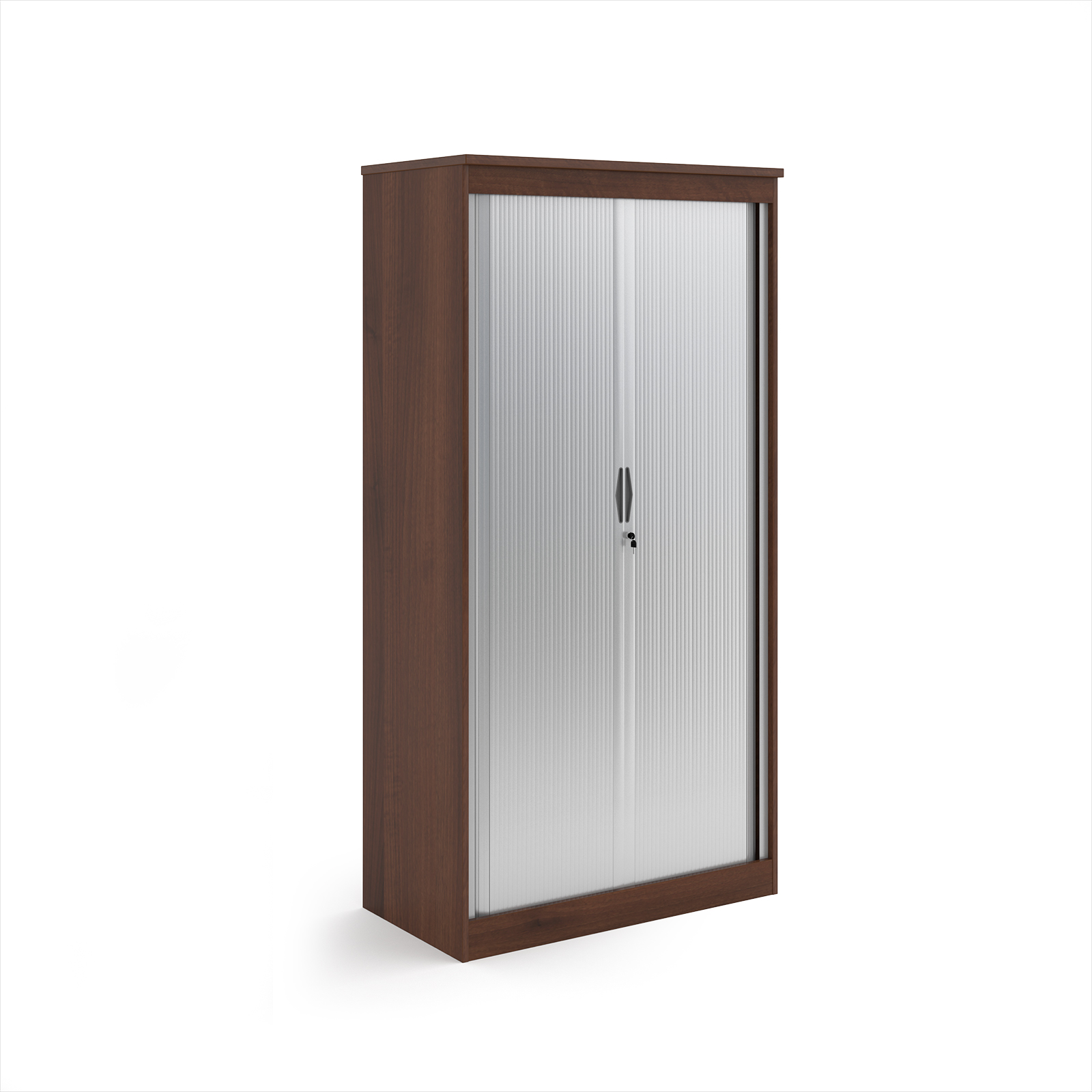 Picture of Systems horizontal tambour door cupboard 2000mm high - Walnut