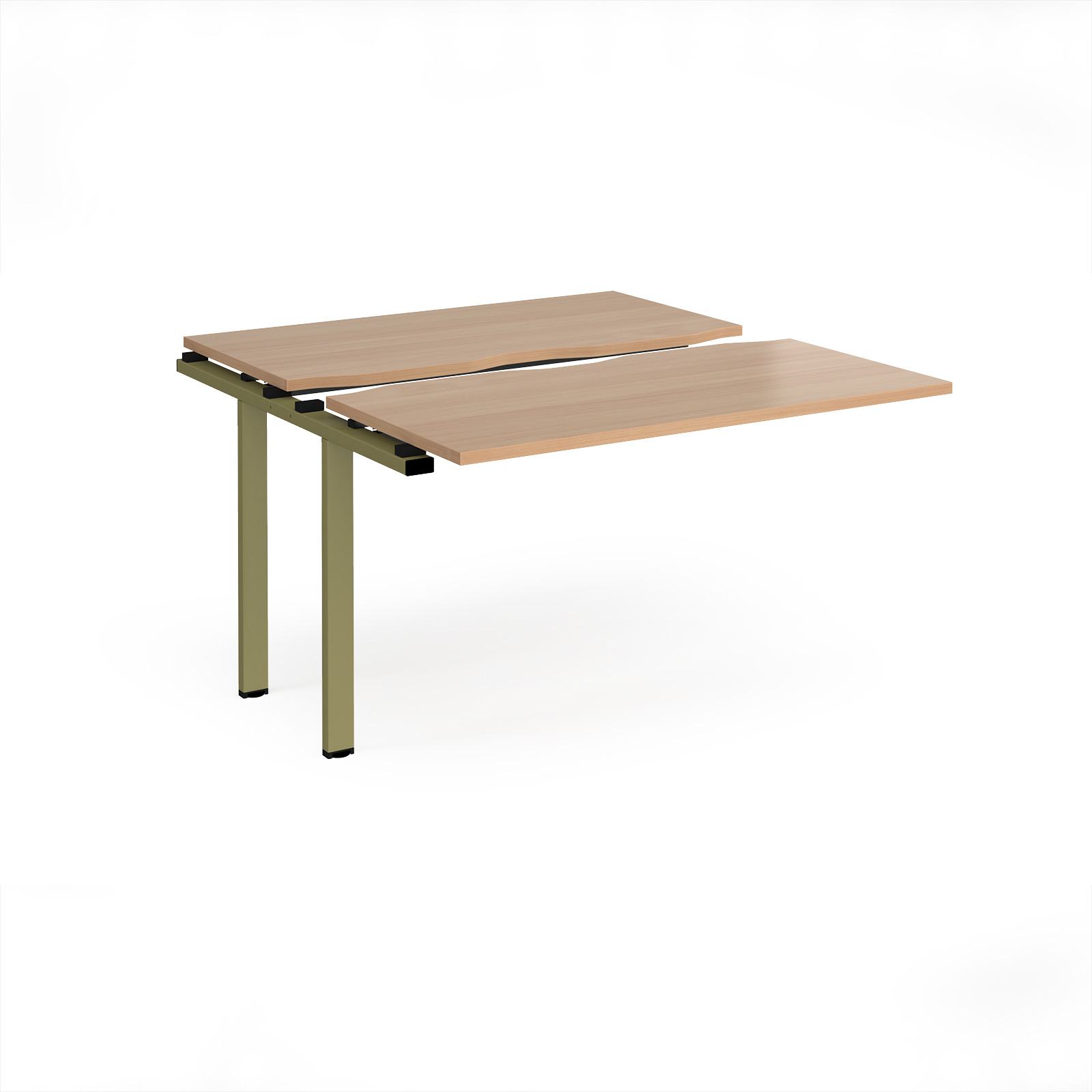 Picture of Adapt sliding top add on unit single 1200mm x 1200mm - green frame, Beech top