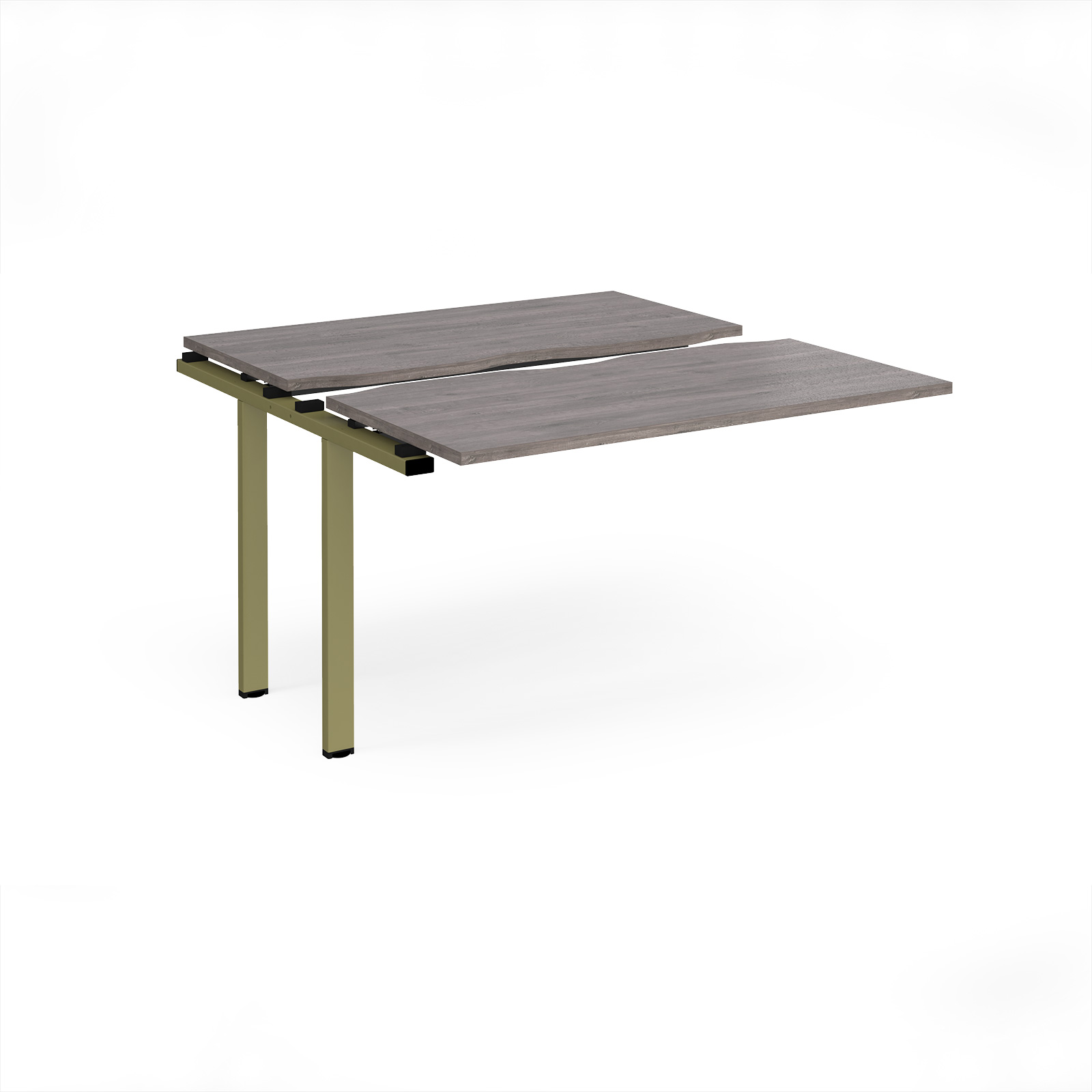 Picture of Adapt sliding top add on unit single 1200mm x 1200mm - green frame, Grey Oak Top