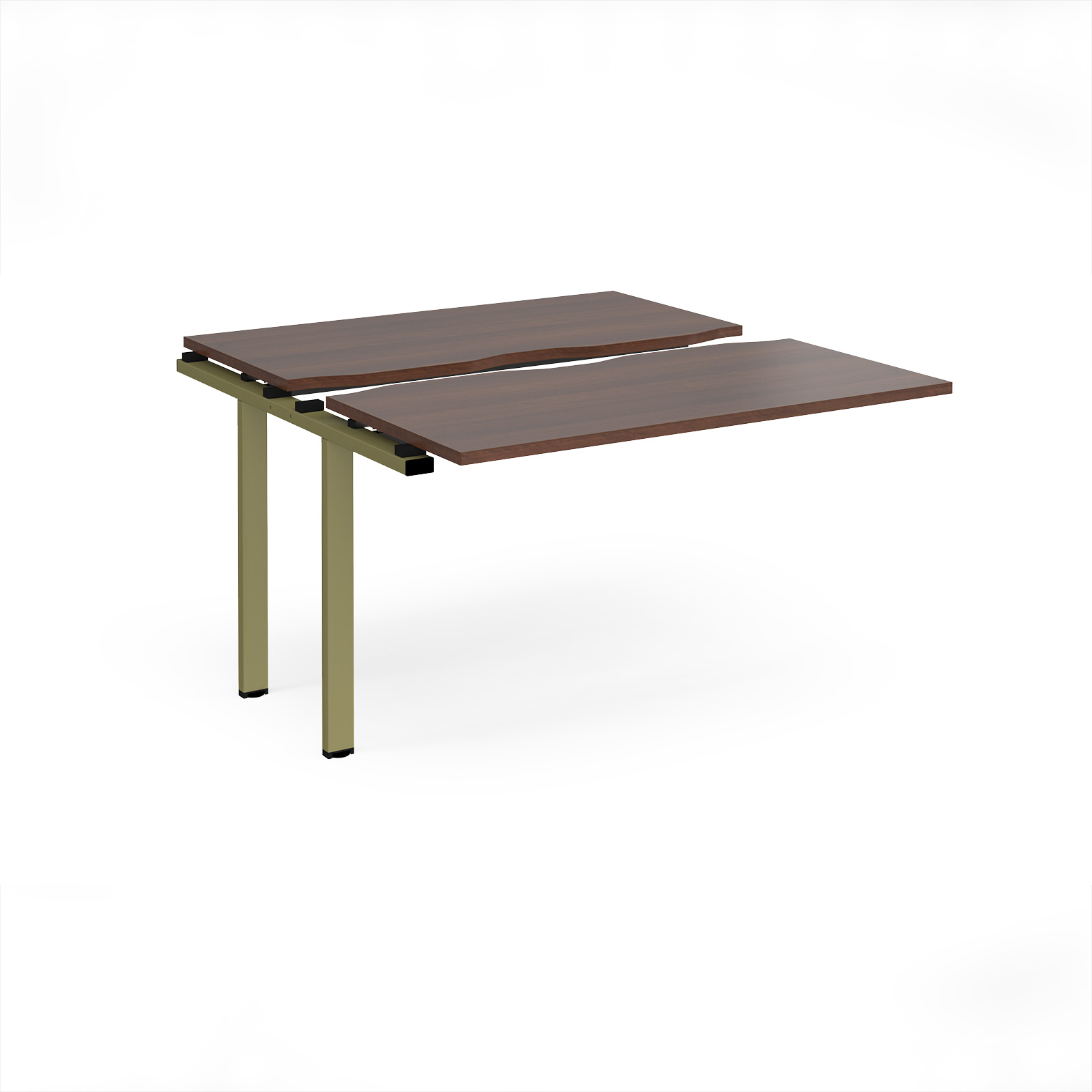 Picture of Adapt sliding top add on unit single 1200mm x 1200mm - green frame, Walnut top