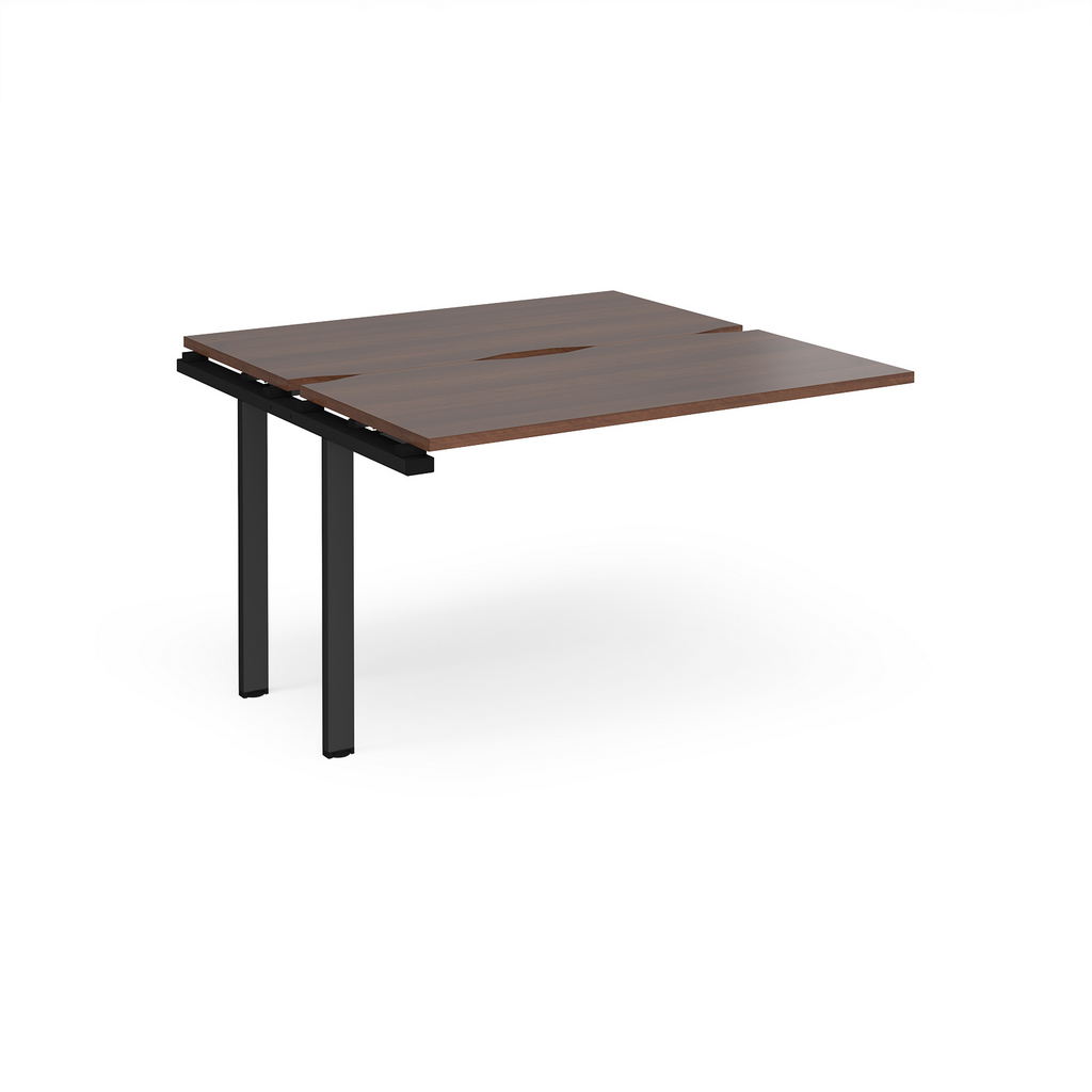 Picture of Adapt sliding top add on unit single 1200mm x 1200mm - black frame, walnut top