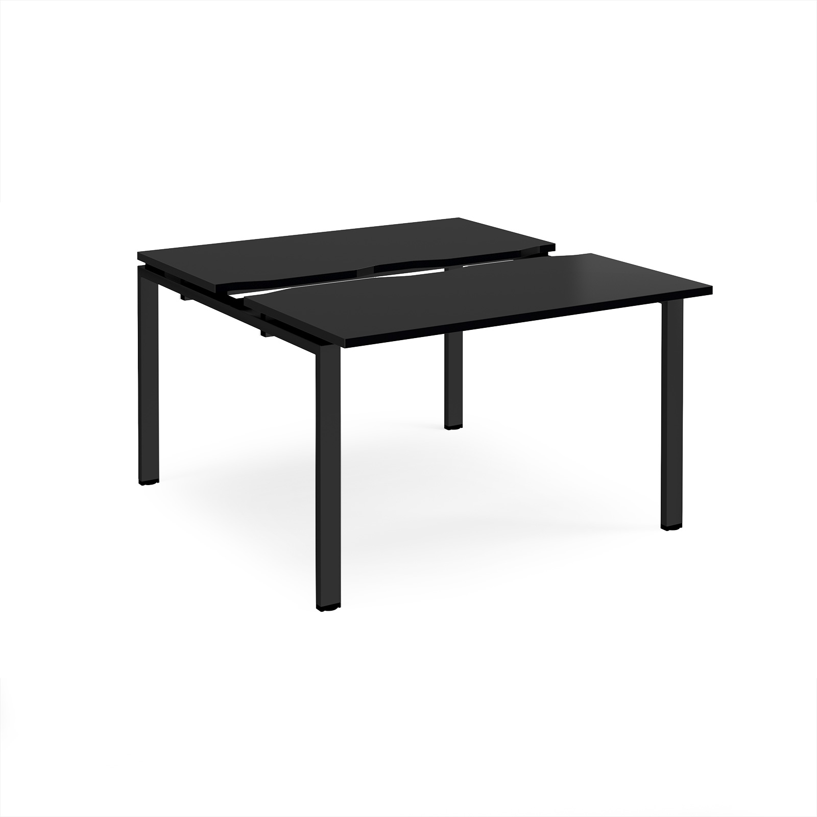 Picture of Adapt sliding top back to back desks 1200mm x 1200mm - black frame, black top