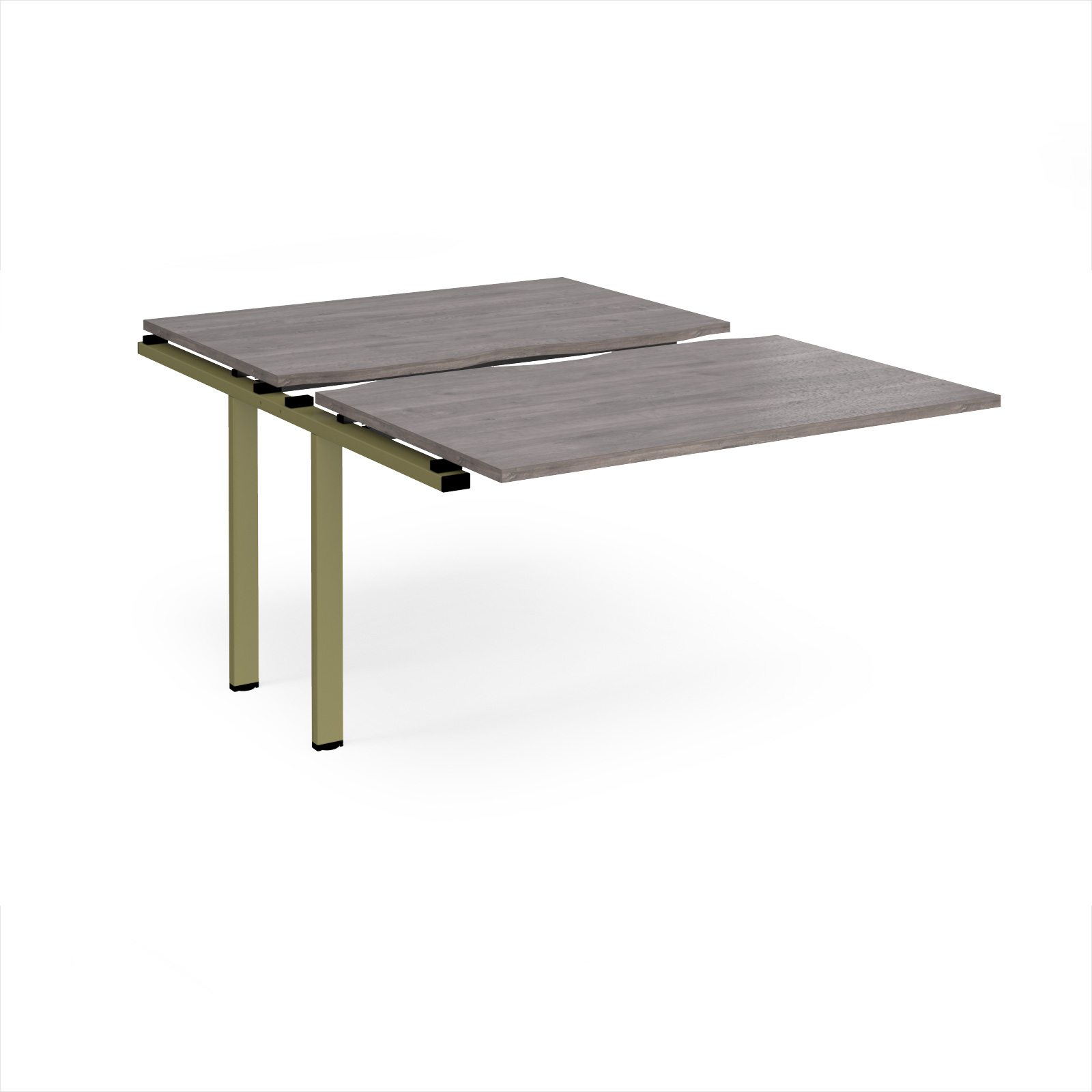 Picture of Adapt sliding top add on unit single 1200mm x 1600mm - green frame, Grey Oak Top