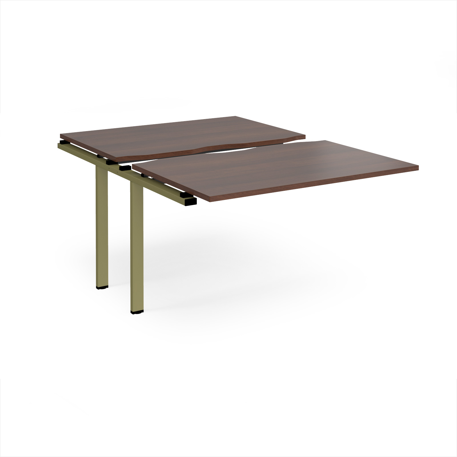 Picture of Adapt sliding top add on unit single 1200mm x 1600mm - green frame, Walnut top