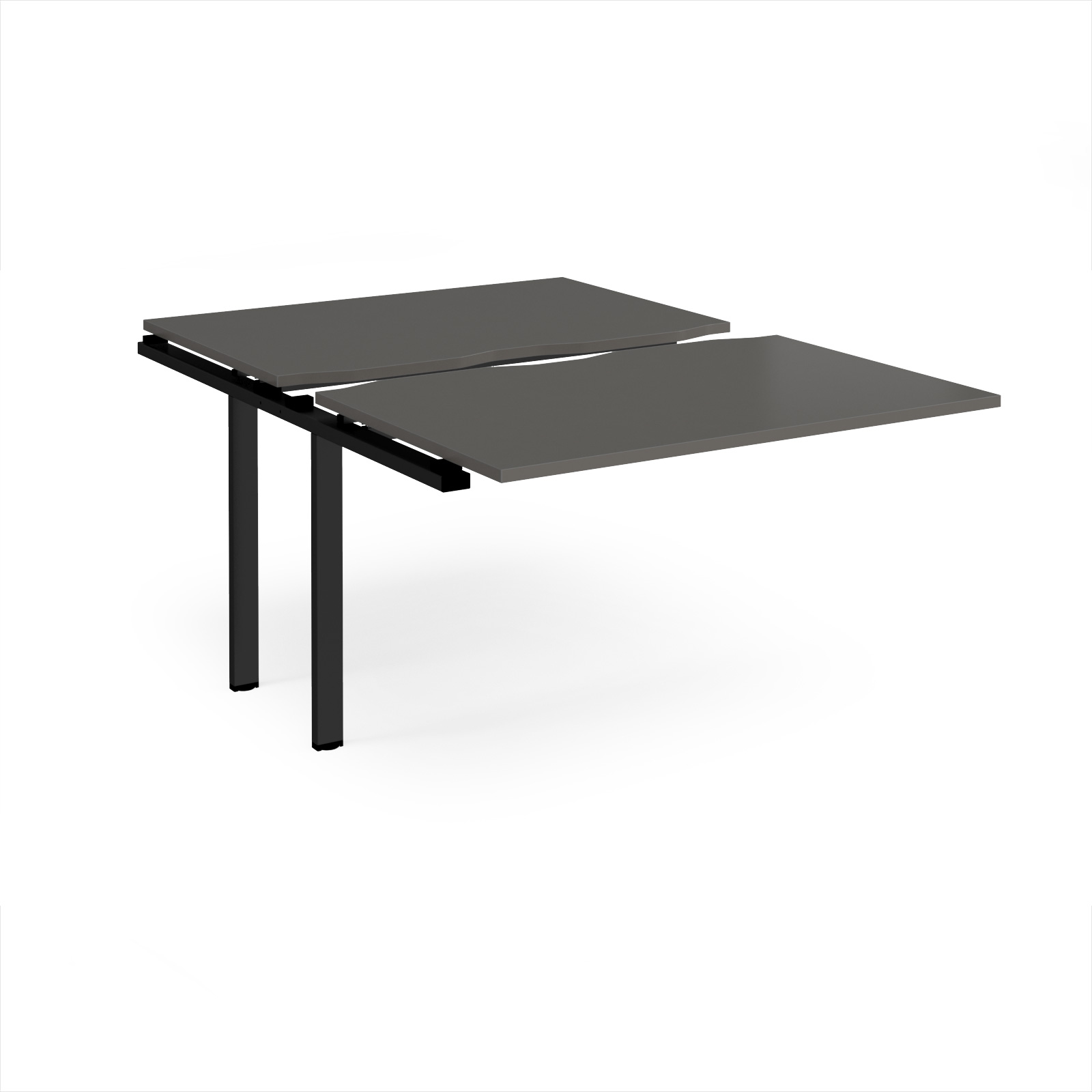 Picture of Adapt sliding top add on unit single 1200mm x 1600mm - black frame, storm grey top