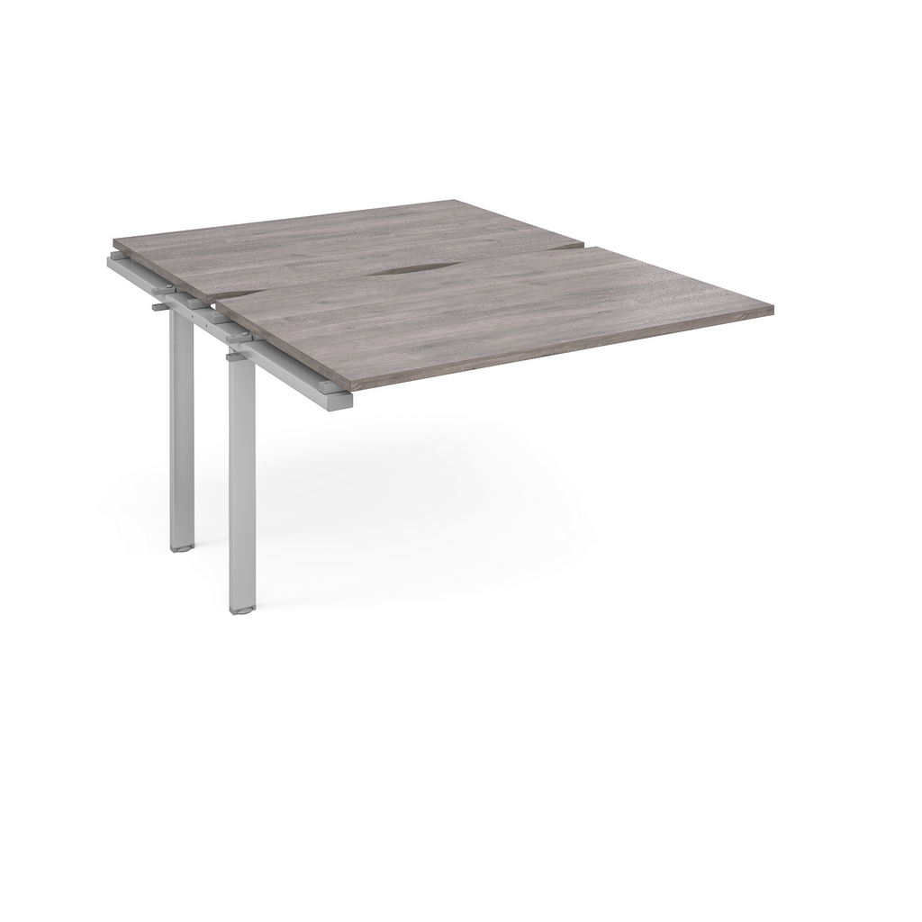 Picture of Adapt sliding top add on unit single 1200mm x 1600mm - silver frame, grey oak top